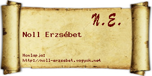 Noll Erzsébet névjegykártya